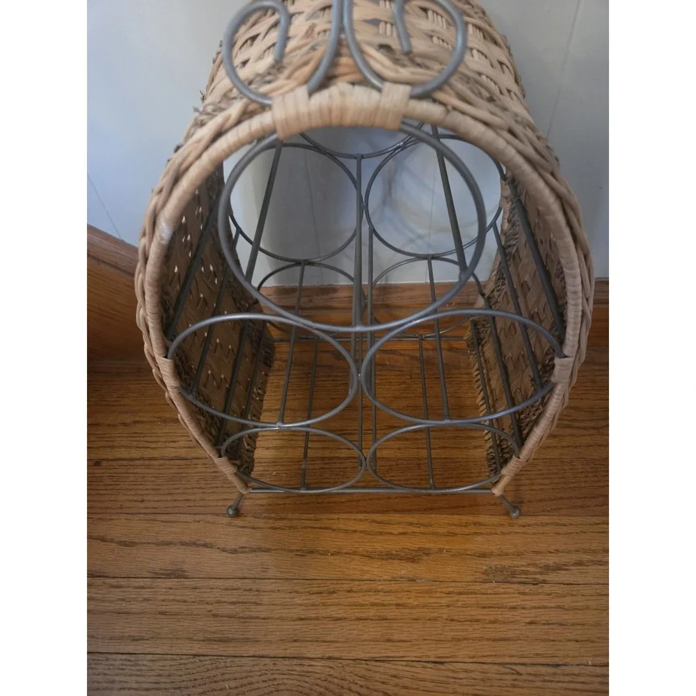 Vintage‎ 5 Bottle Free Standing Countertop Wine Rack with Metal  Accents
